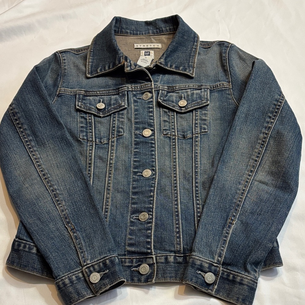 GAP denim Jacket with Button Closure - image 1